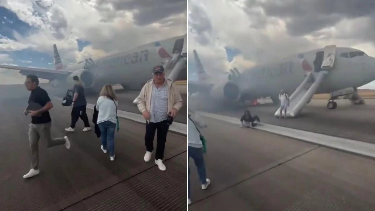 Passengers forced to evacuate from plane onto runway after landing