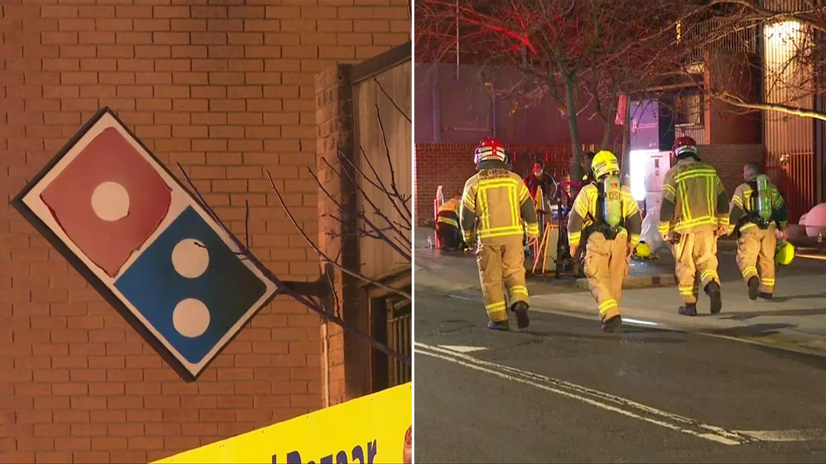 Man killed as fire rips through Domino’s pizza shop