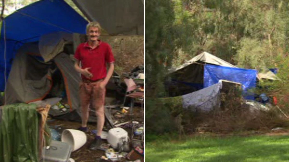 Locals speak out as tent city found metres from homes and playground