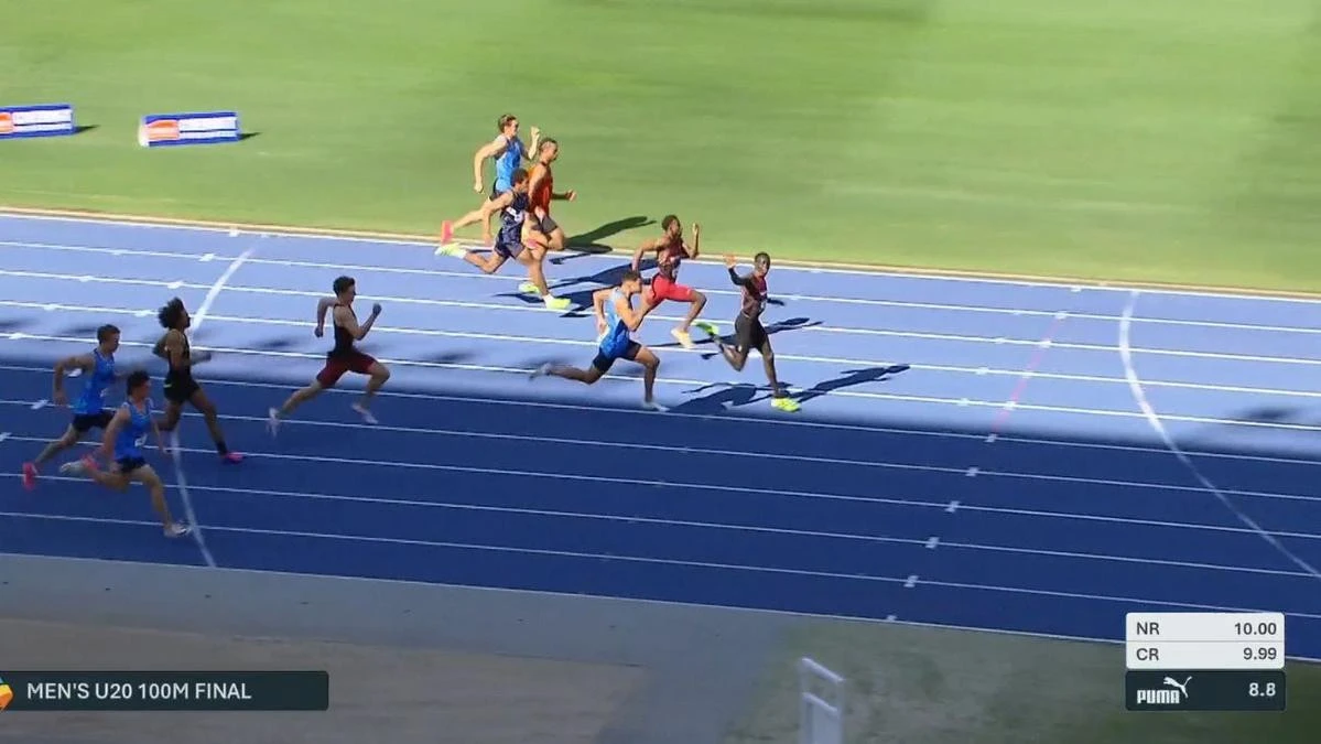 Gout Gout makes mockery of U20 final with wild act during race