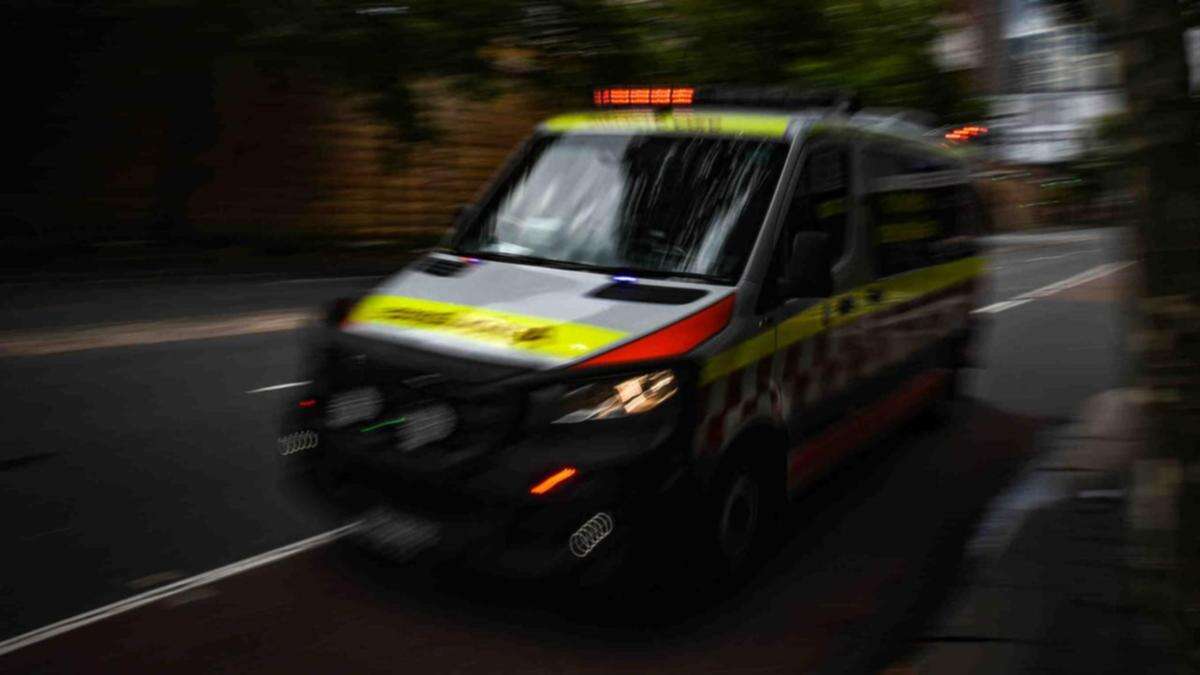 Woman and child injured as car mounts footpath in Sydney