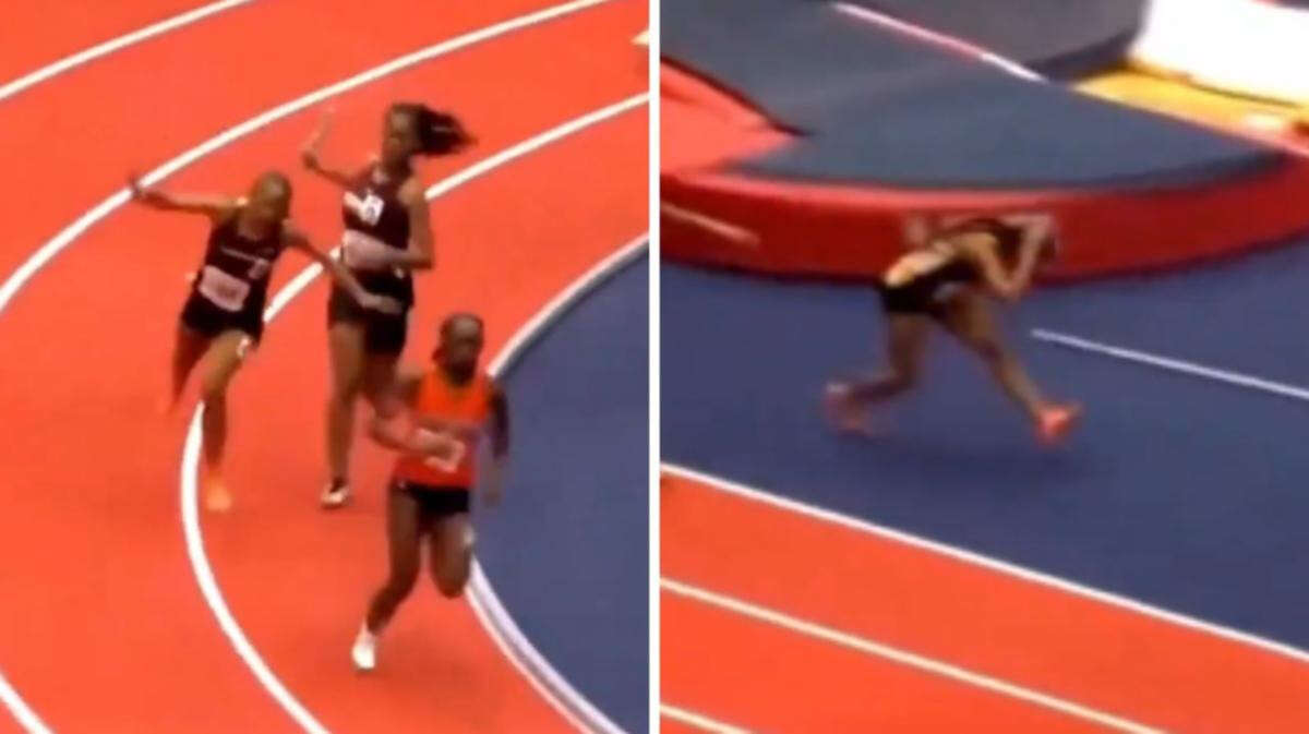 Sprinter attacked by rival in shocking mid-race incident