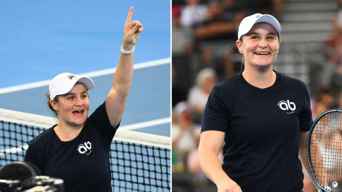 Ash Barty returns to tennis days after pregnancy reveal