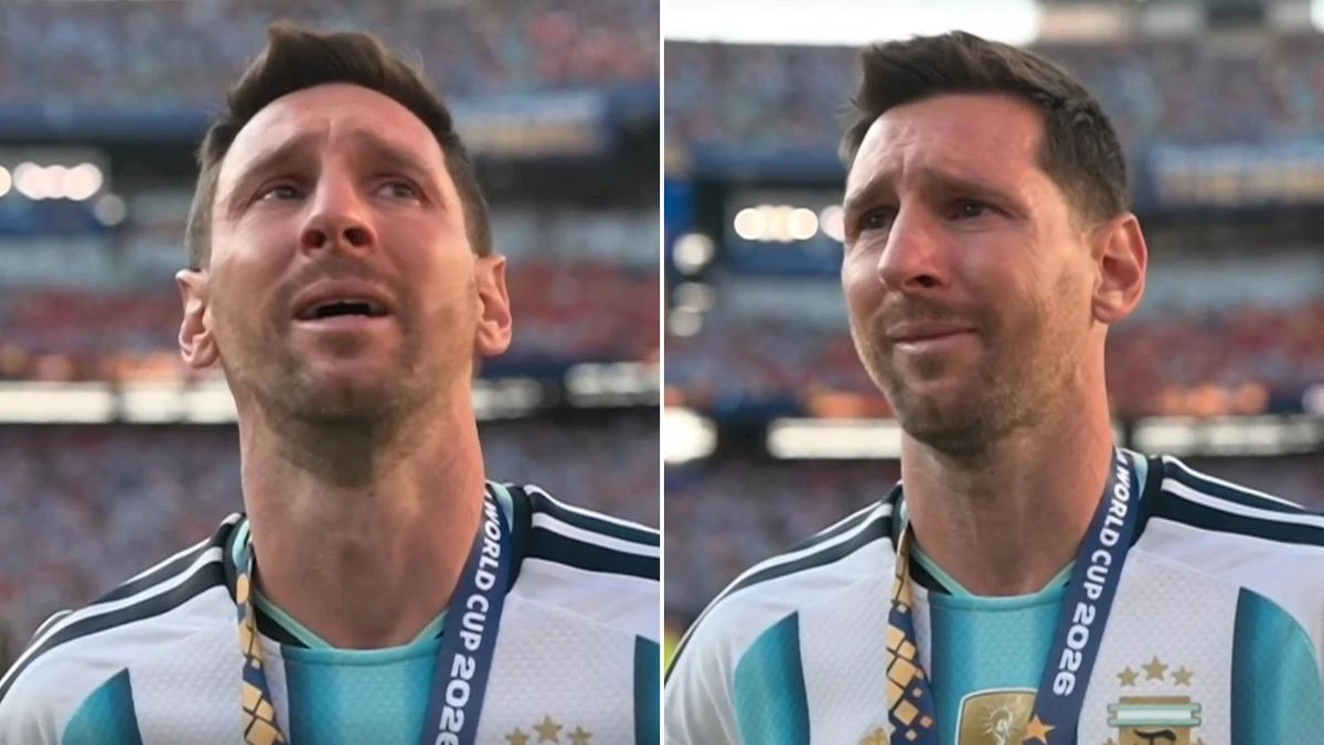 Tears flow for Lionel Messi in sad final image at World Cup