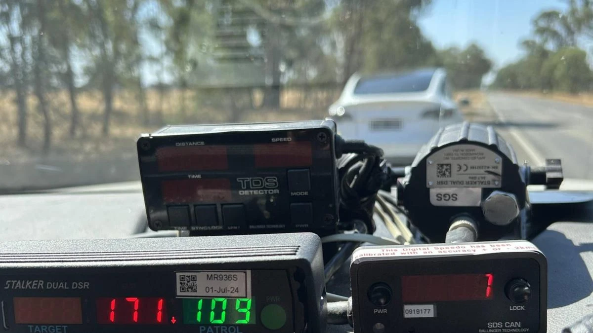 Police warn lead-footed EV owners after nabbing speeding Tesla Model Y driver