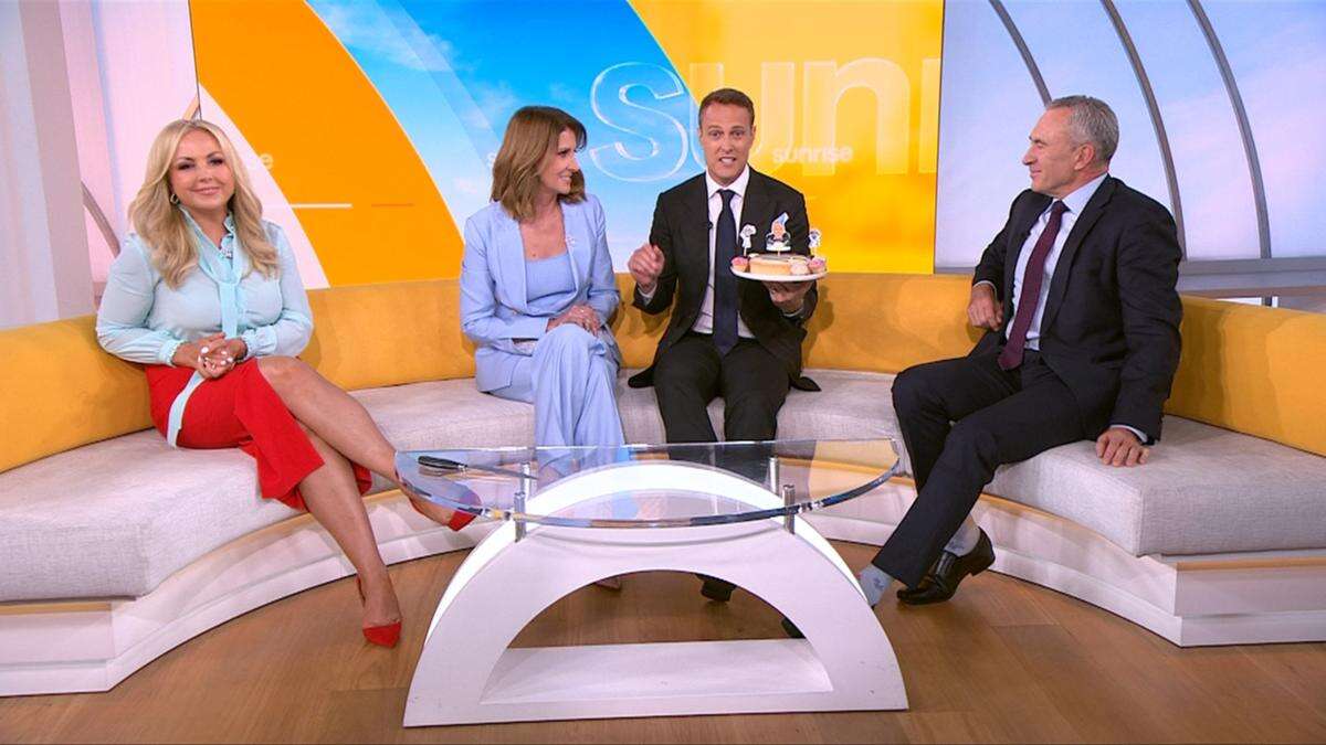 Matt Shirvington shares cheeky birthday wish as he is surprised with cake live on the show