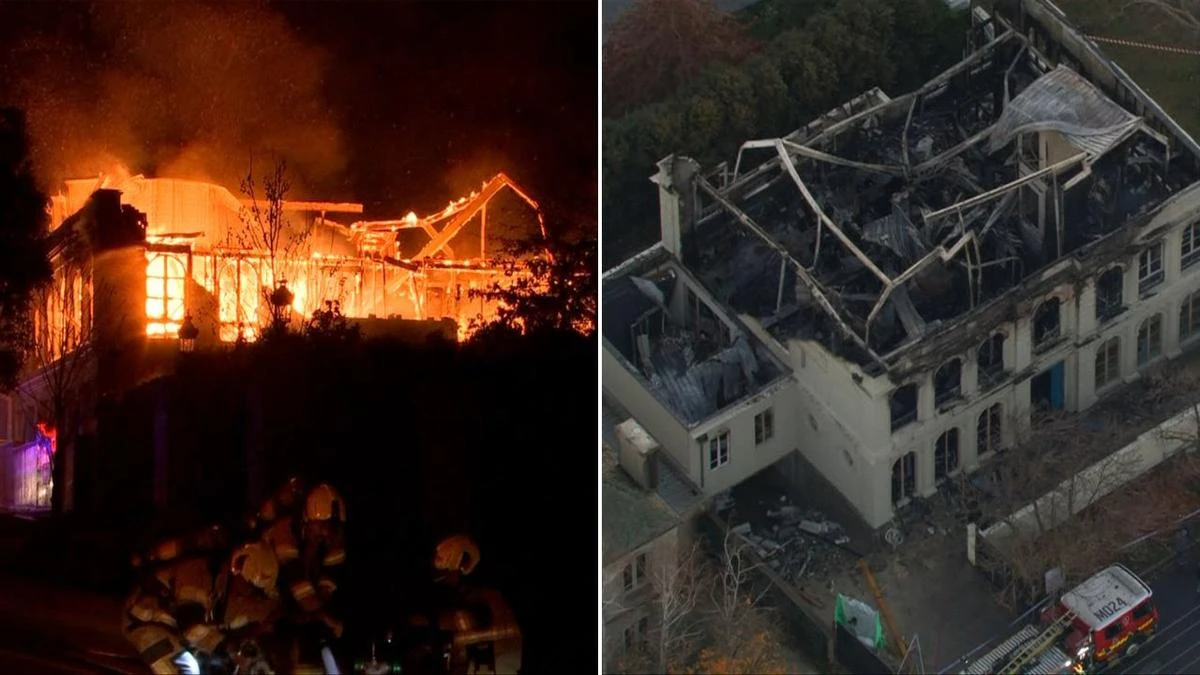 Multimillion-dollar mansion gutted in suspicious fire