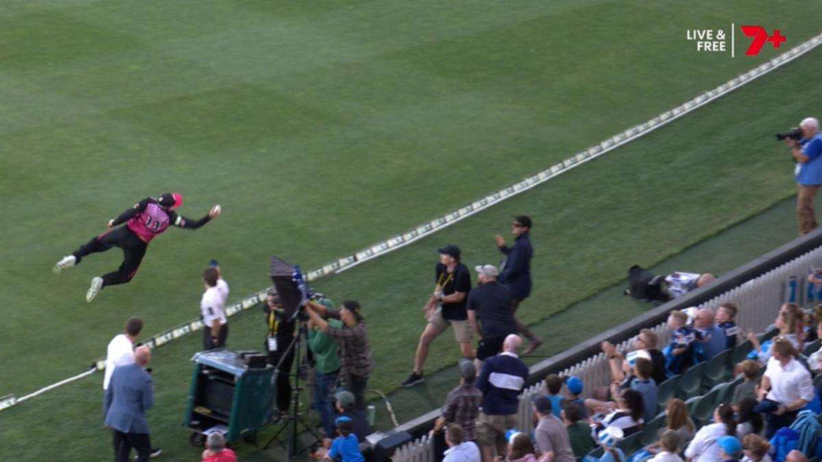 Live TV interview hijacked by ‘remarkable’ fielding effort