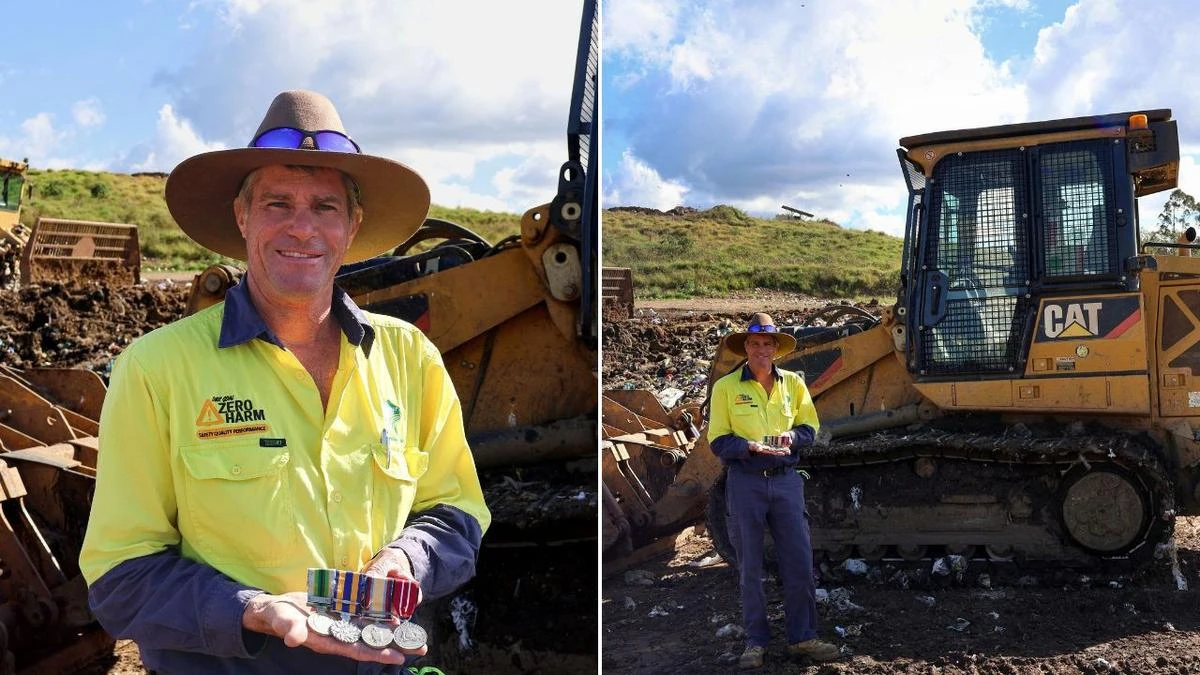 Eagle-eyed worker discovers war medals in landfill