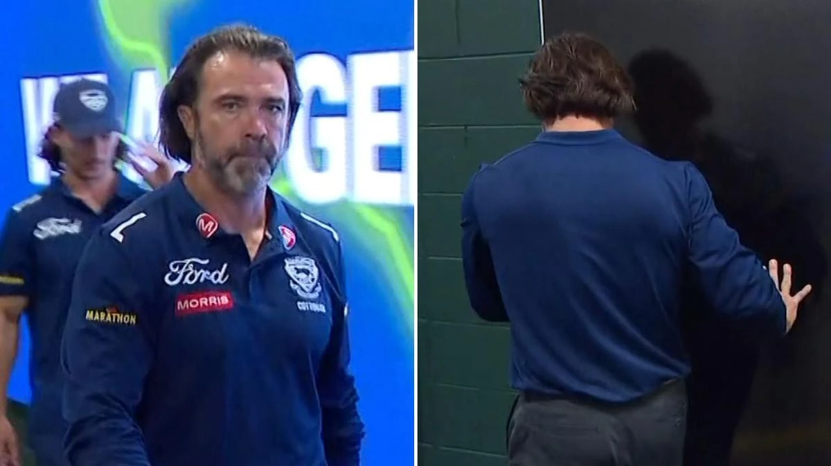 Fuming Chris Scott inadvertently shuts the door on Nathan Buckley