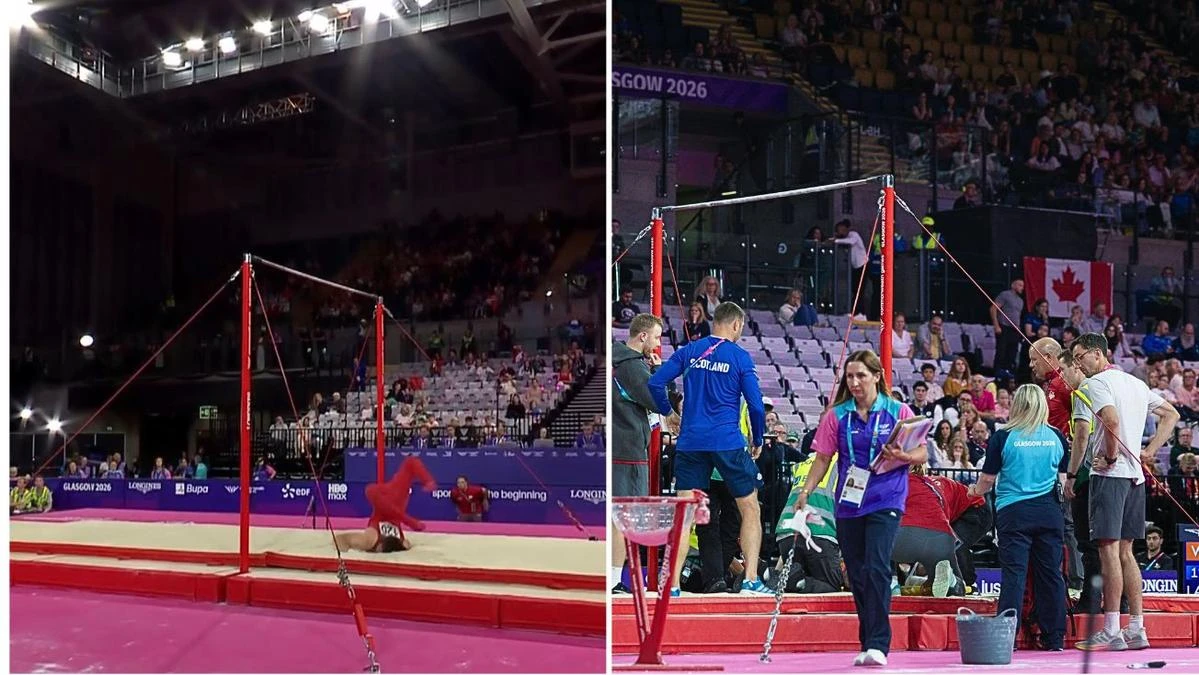 Crowd falls silent as gymnast’s sickening fall rocks Comm Games