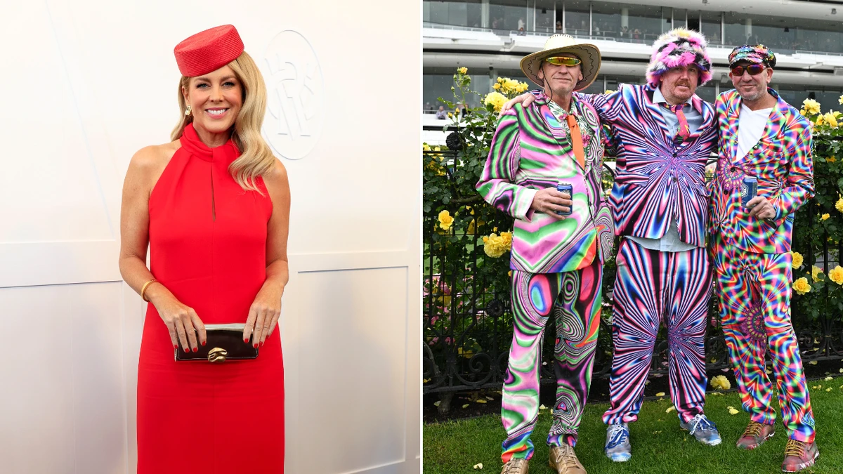 Celebs and racegoers opt for quirky fashion at this year’s Melbourne Cup