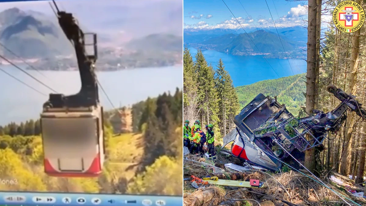 seconds from safetyShocking moment cable car line snaps before crash, killing 14 people in Italy
