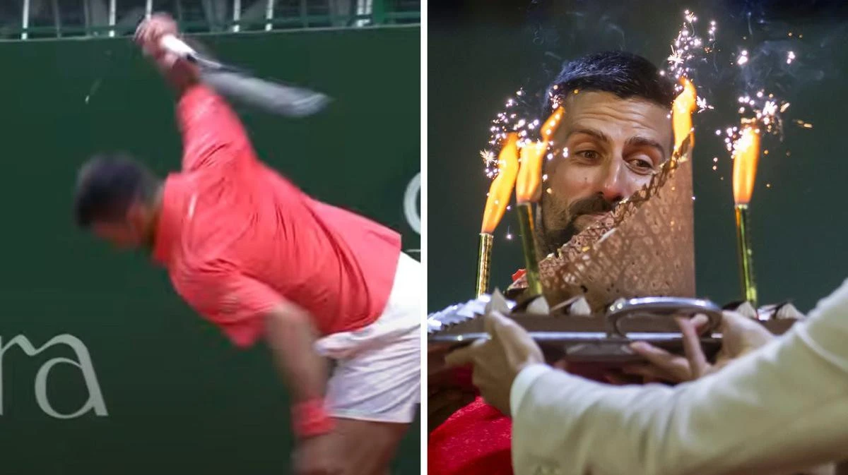 Novak Djokovic loses the plot before birthday surprise