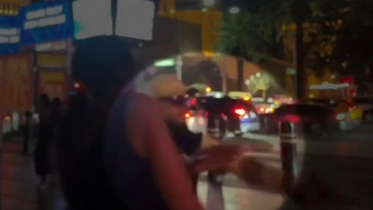 Crowds flee in terror as gunman shoots two people dead on famous Las Vegas strip