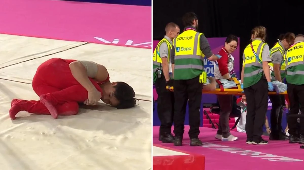 Comm Games rocked by another scary fall in gymnastics final