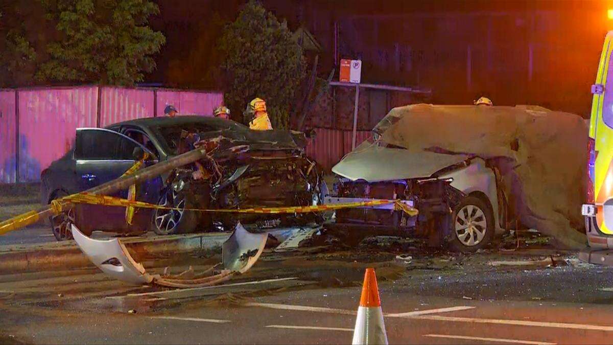 Major Sydney highway closed after man killed in crash with car pursued by police