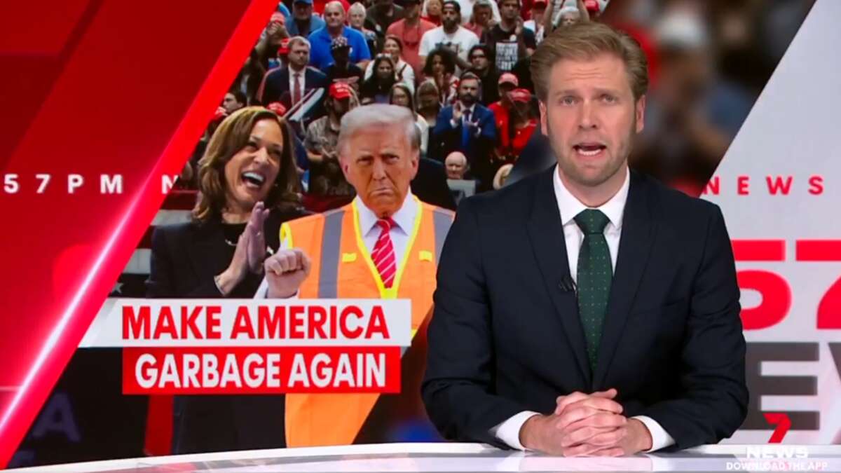 Seven’s satire segment on Trump’s ‘garbage’ feud goes viral