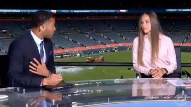 ‘WTF?’Outrage after sports commentator threatens to ‘choke’ his female co-host