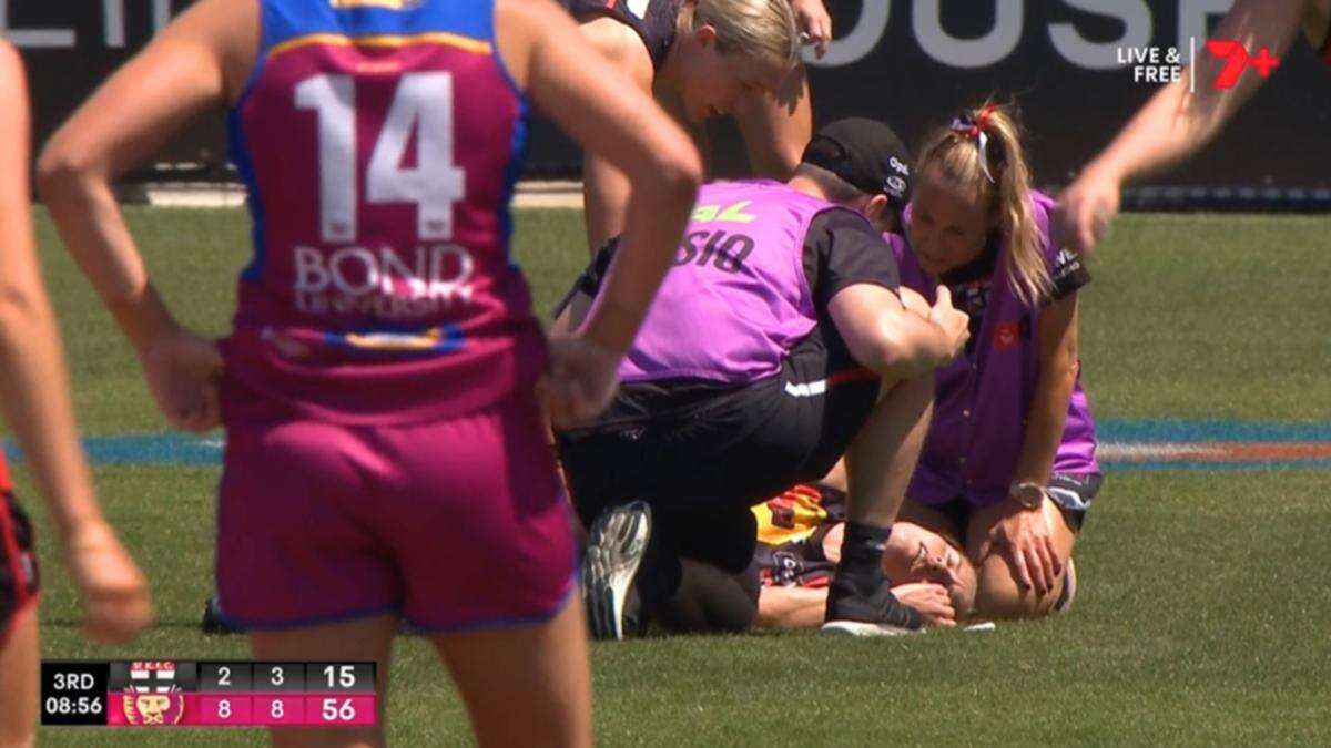 AFLW player in serious ‘distress’ after ‘ferocious’ hit