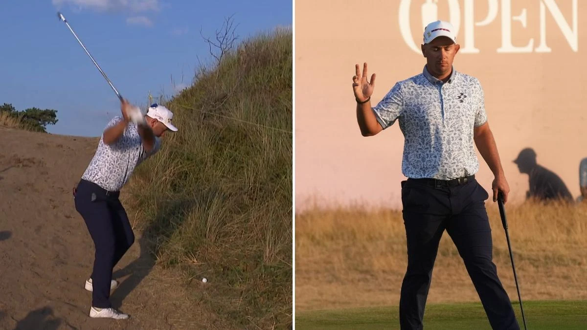 Aussie underdog pulls off miracle shot to remain in Open hunt