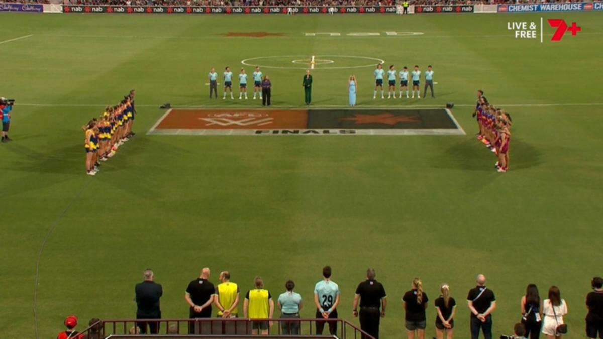 Embarrassing blunder rings out before AFLW prelim final: ‘Oops’