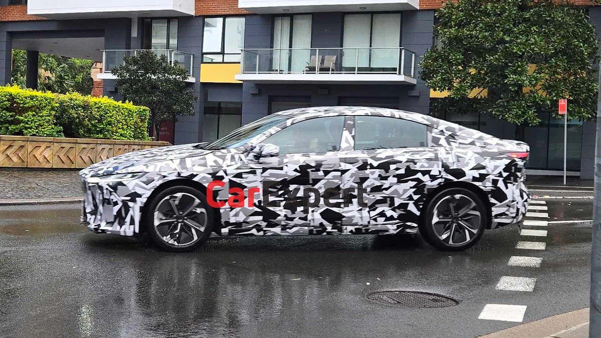 Mazda 6e EV liftback spied in right-hand drive ahead of expected Australian launch