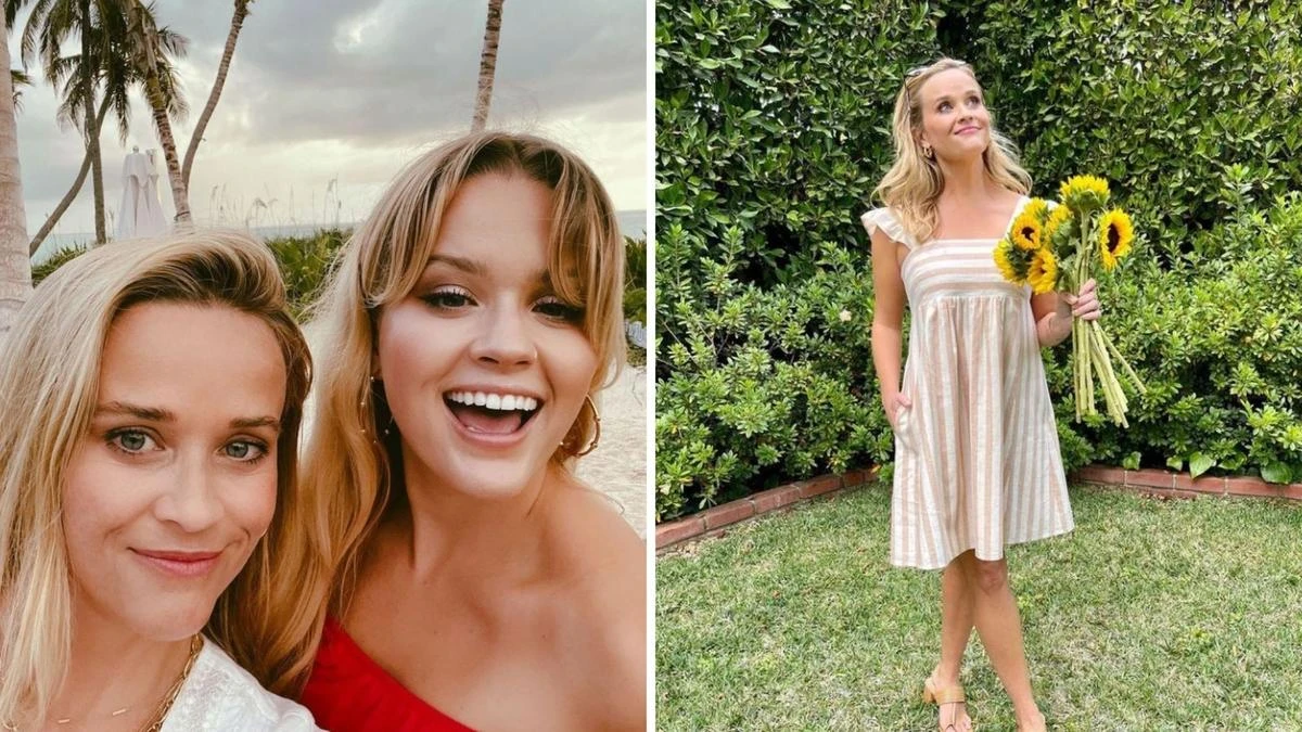 hair and there Reese Witherspoon contemplates new look as she poses with look-alike daughter