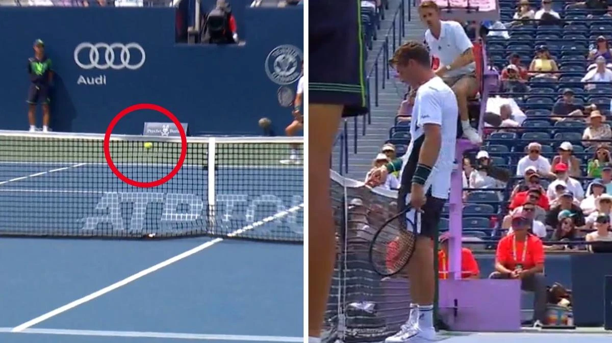 Tennis world stunned as ball goes through the net