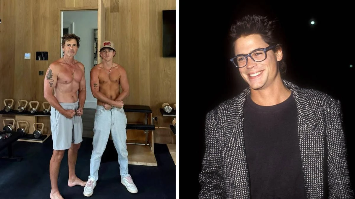 Hollywood star, 61, sends fans into a meltdown over shirtless selfie with son