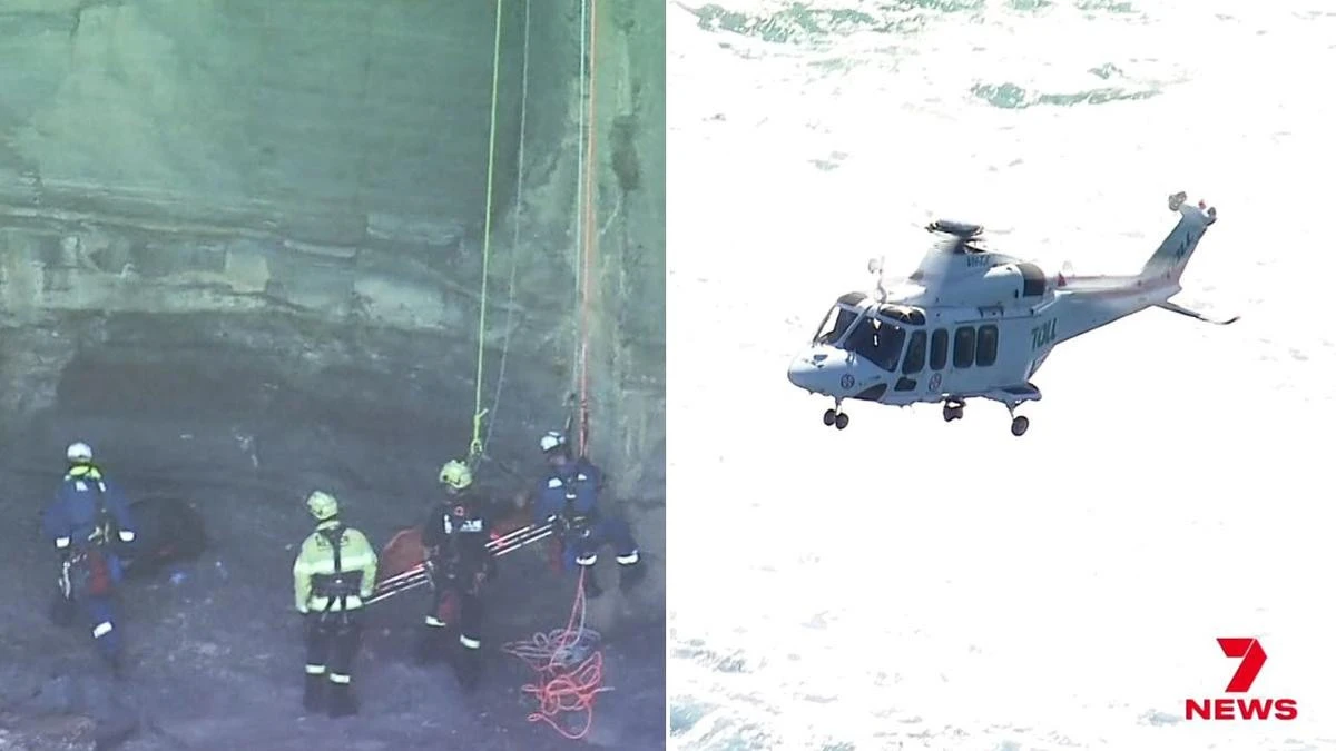 Major rescue underway for young swimmer swept away in rough surf
