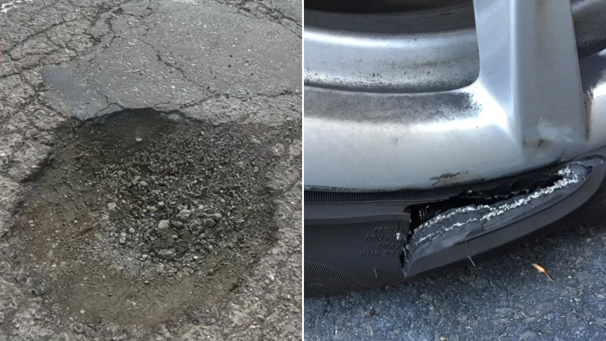 Massive blowout in damage, drivers injured amid pothole crisis