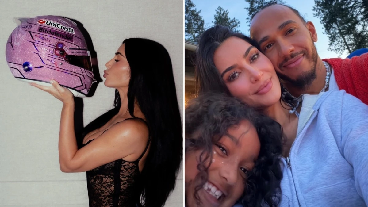 Kim Kardashian posts telling Lewis Hamilton photos: ‘My favourite’