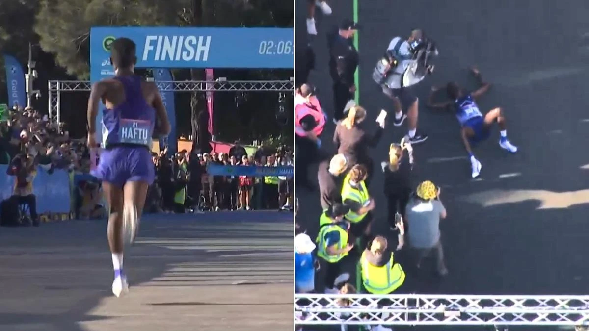 Extraordinary scenes as Aussie marathon record broken on home soil