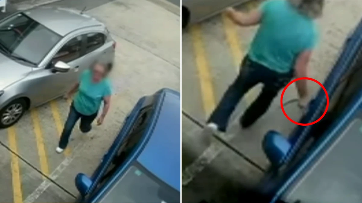 Servo customer’s shocking act caught on camera