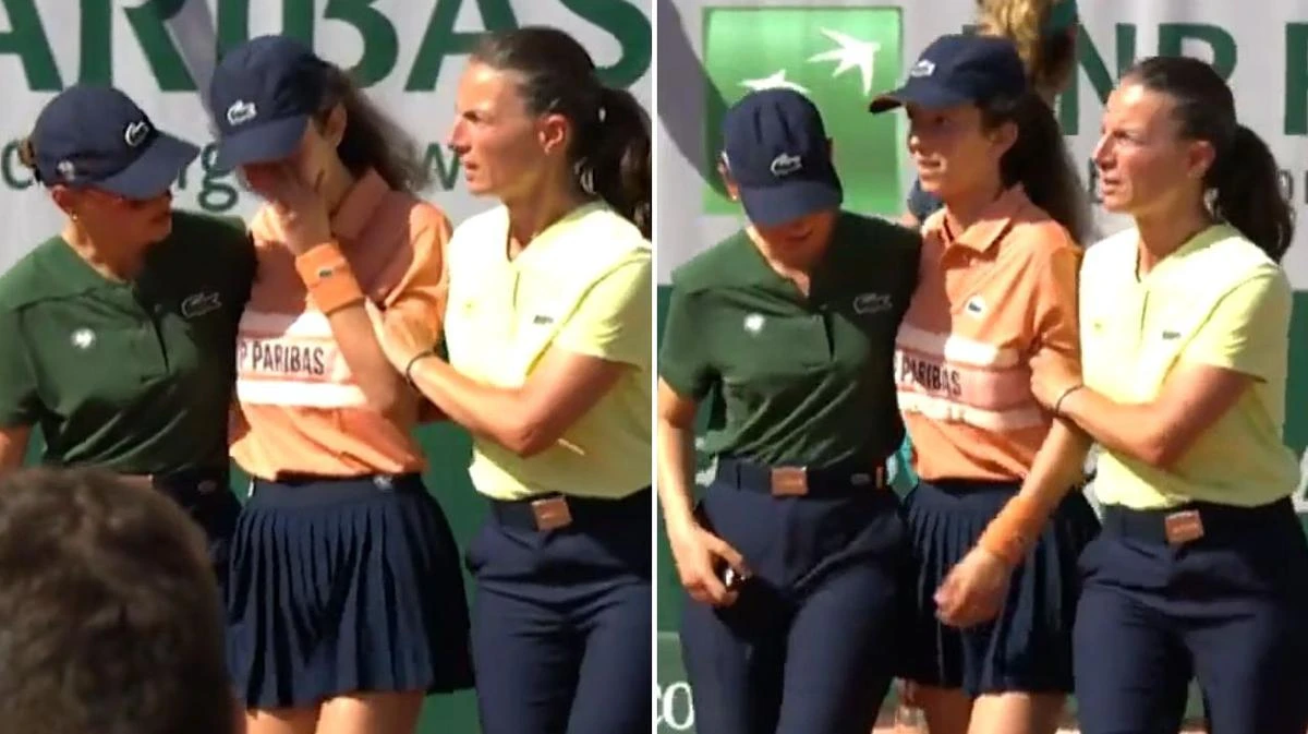French Open match halted as ball girl struggles to walk