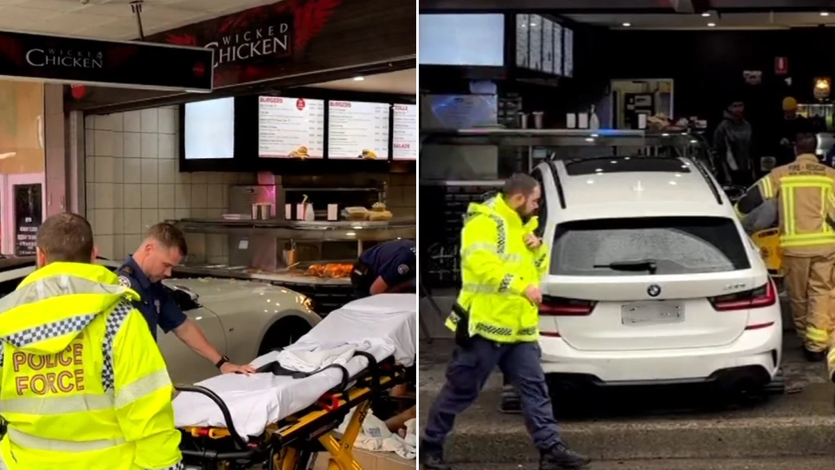 Chicken shop horror as young boy injured when car ploughs into store