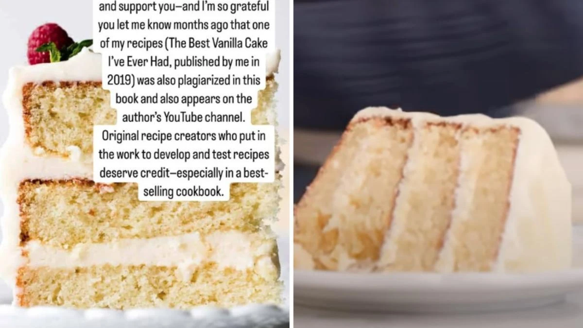 How they stack up: The vanilla cakes at centre of wild plagiarism claims