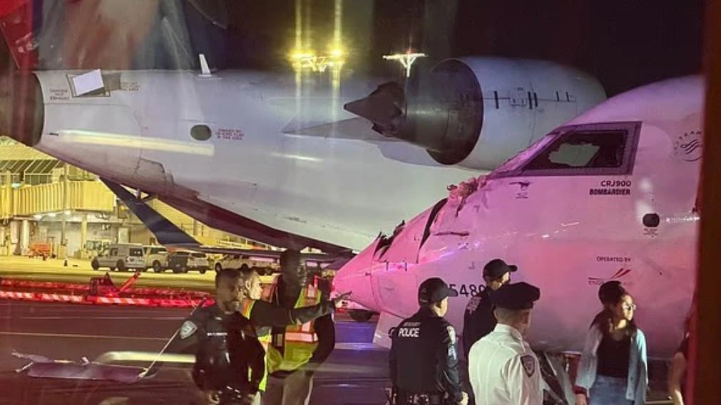Two planes collide on tarmac at New York City airport