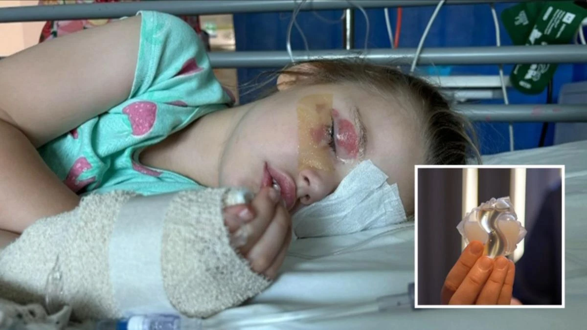 Warning over common household product after little girl almost lost her eyesight