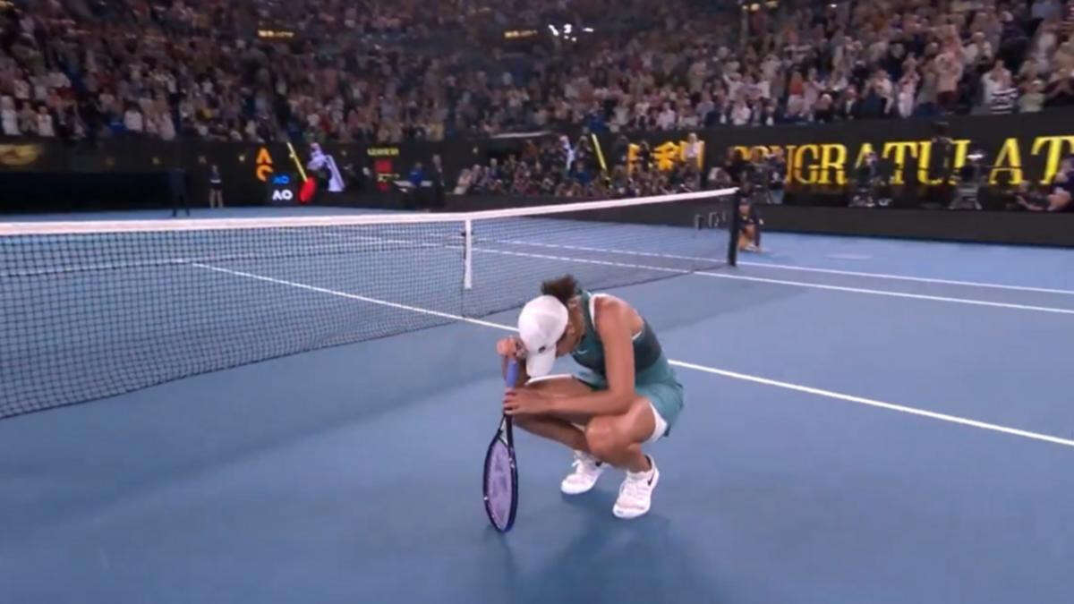 Aus Open finalist breaks down in tears after pulling off major upset