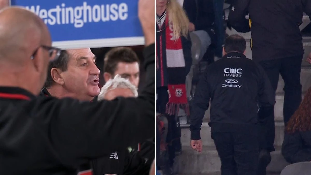 ‘Extremely animated’ Ross Lyon storms off on St Kilda players