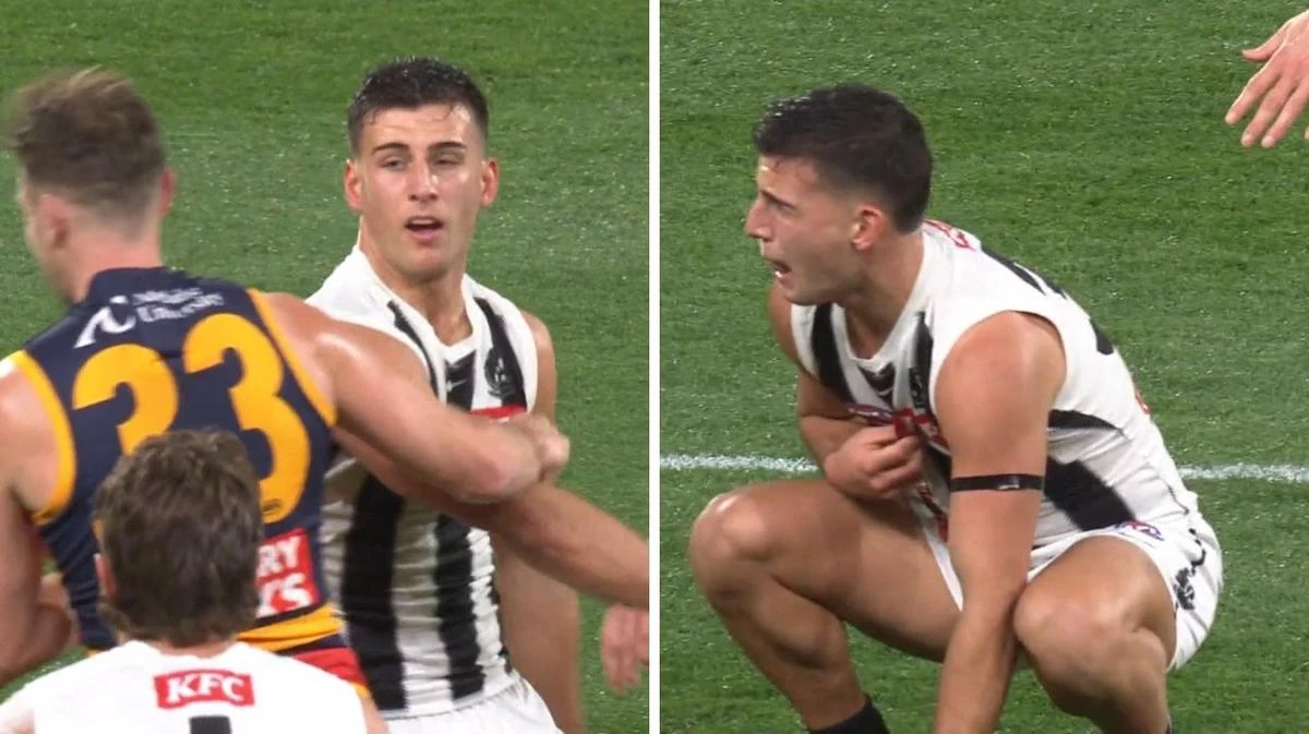 Boos rain down as Nick Daicos given controversial free kick