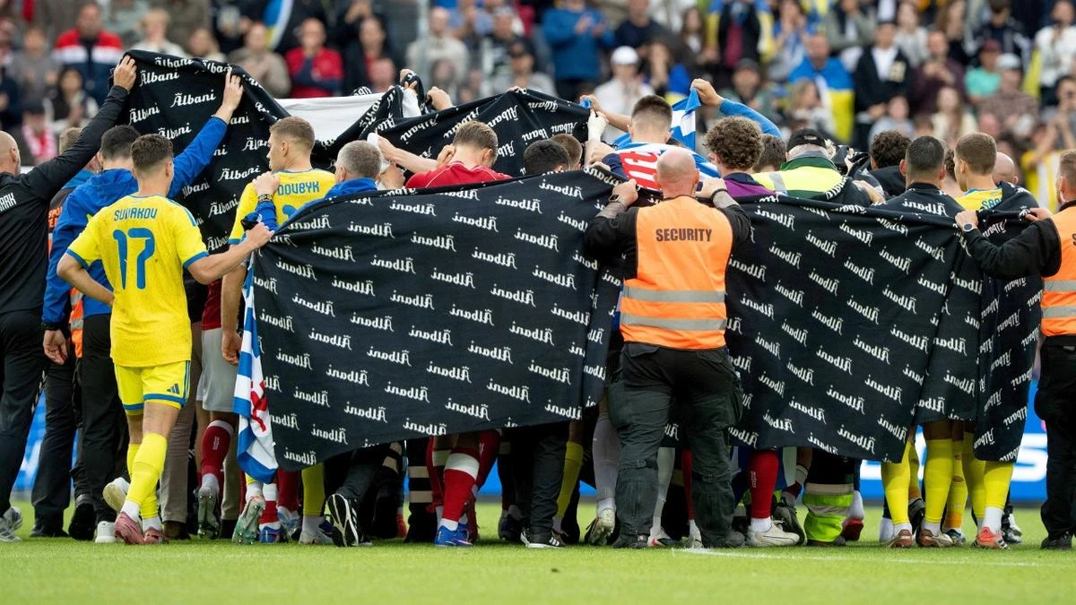 Haunting scenes after football star collapses for the second time