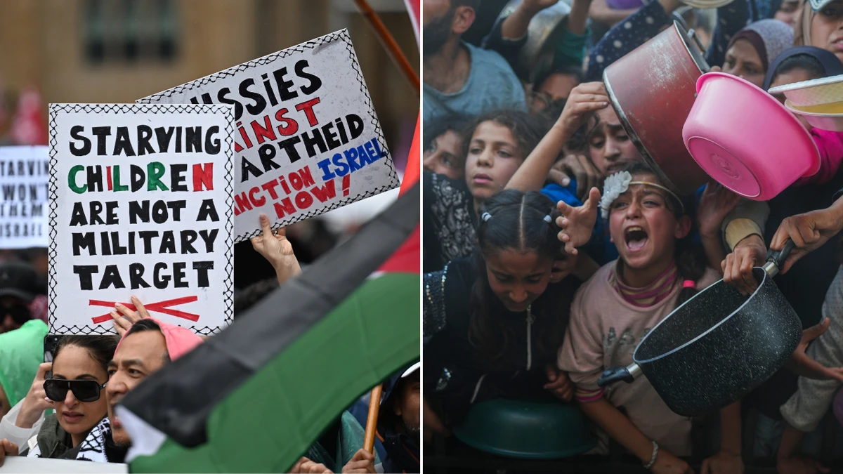 Australia commits millions more in aid for Gaza after huge rally shuts Sydney Harbour Bridge