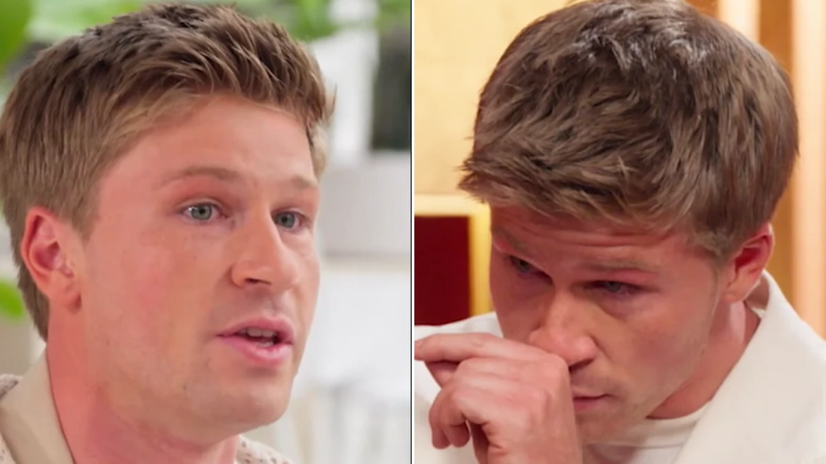 Robert Irwin breaks down in tears during new hosting gig