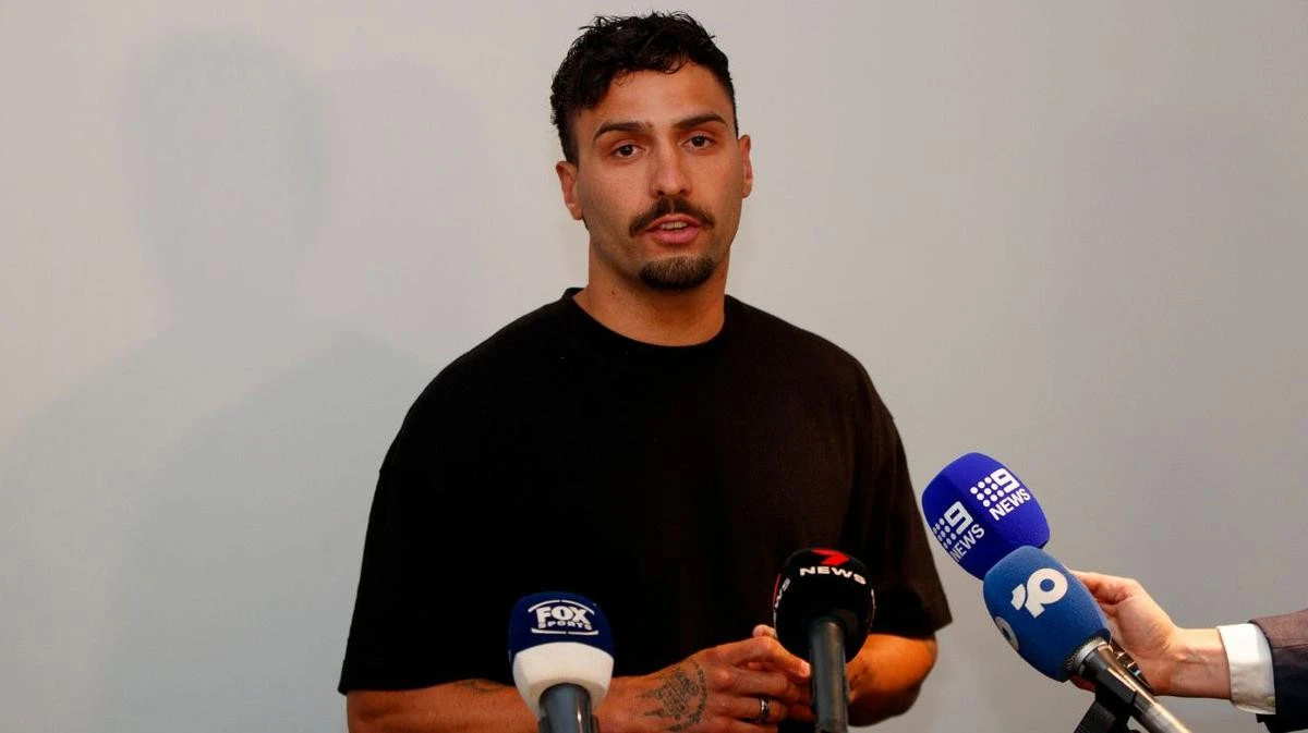 Izak Rankine delivers emotional apology on return to Australia