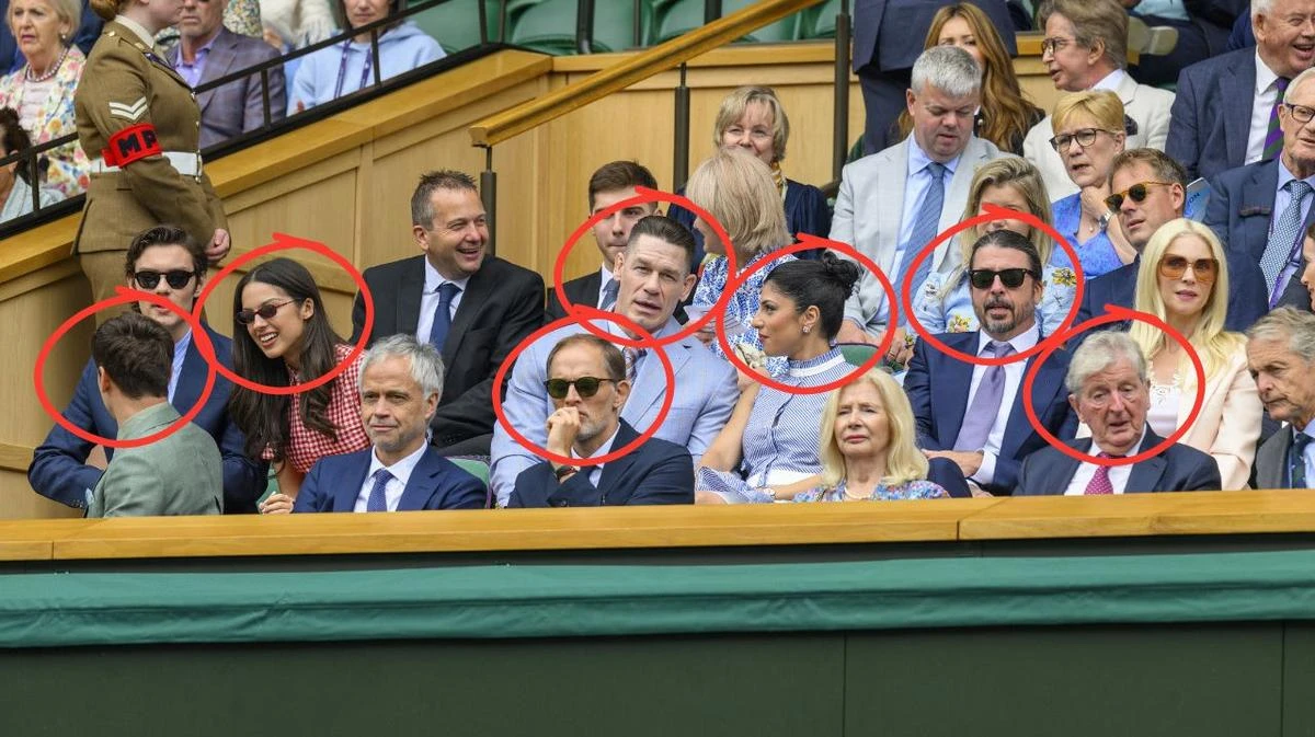 Global celebrities everywhere in iconic Wimbledon photo