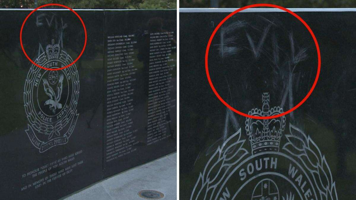 Memorial honouring fallen NSW police officers vandalised