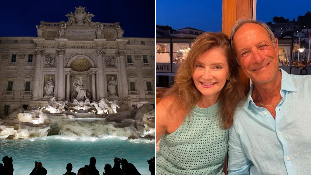 Catherine threw three coins in the Trevi Fountain and immediately met the man she would marry